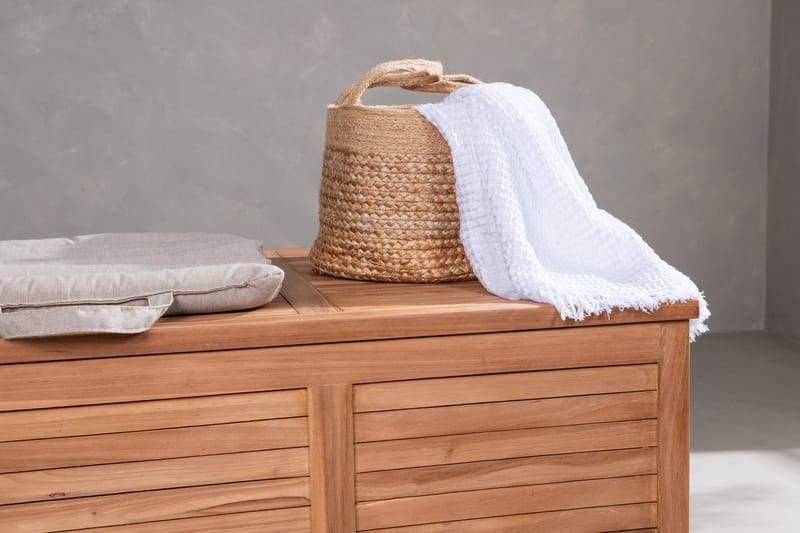 Trento putekasse 130 cm utendørs - Natur - Hagemøbler - Puteoppbevaring & møbelbeskyttelse - Putebokser & Putekasser