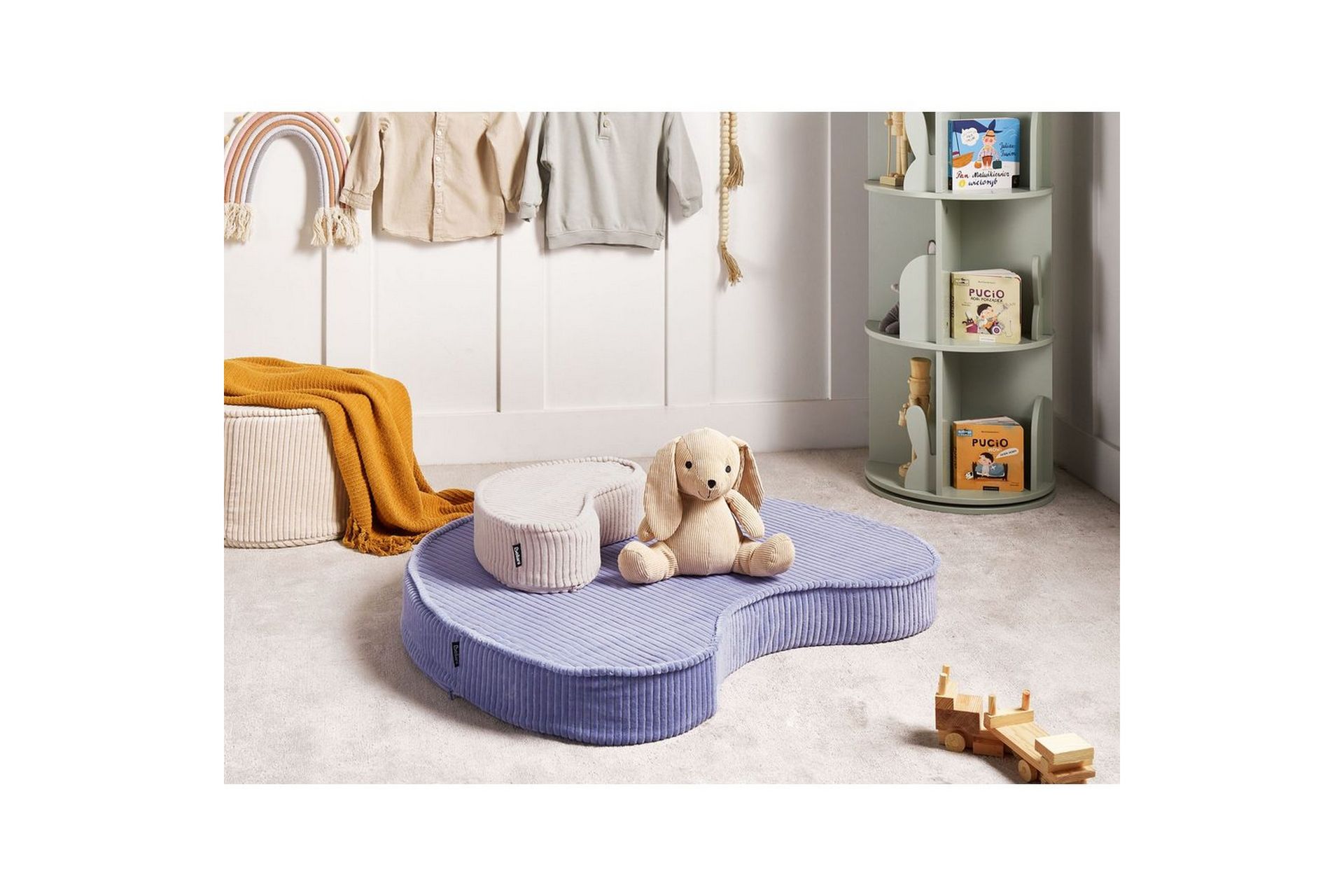 Gulvpute Nili Fiolett/Beige - Fiolett/Beige - Hagemøbler - Puter - Sitteputer
