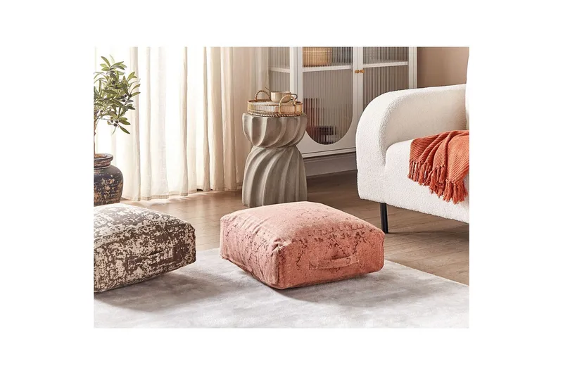 Gulvpute Shasa Rød - Rød - Møbler - Stoler & lenestoler - Krakk - Puff