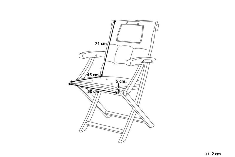 Krasley Pute til Hagestol 2-pk - Blå - Hagemøbler - Puter - Posisjonsputer