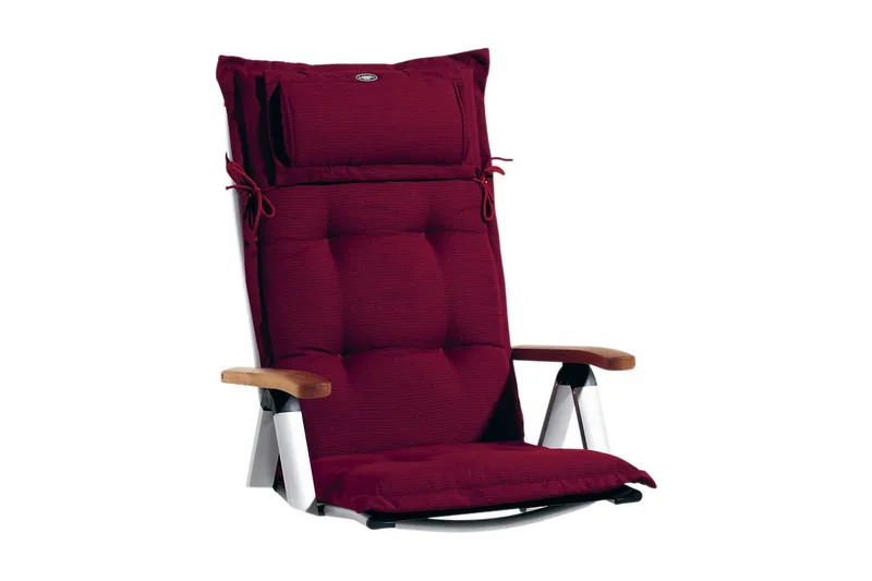 Regulerbar stolpute Fritab Posisjonspute Canyon med nakkepute Wine red - Hagemøbler - Puter - Posisjonsputer