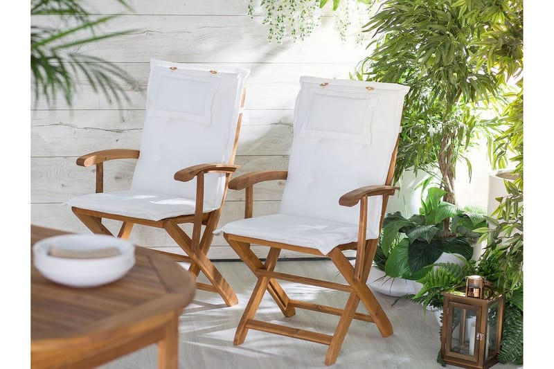 Wilhelmina Pute til Hagestol 8-pk - Hvit - Hagemøbler - Puter - Posisjonsputer