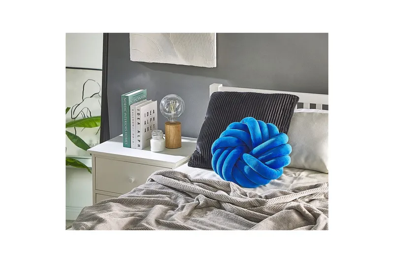 Pynteputer Akola Blå, Fløyel - Blå, Fløyel - Tekstiler - Pute & pledd - Pynteputer