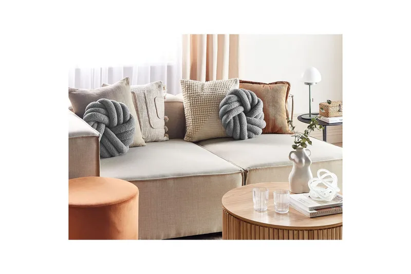 Pynteputer Akola Grå, Bouclé - Grå, Bouclé - Tekstiler - Pute & pledd - Pynteputer