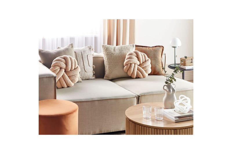 Pynteputer Akola sett med 2 Beige - Beige - Hagemøbler - Puter - Øvrige puter