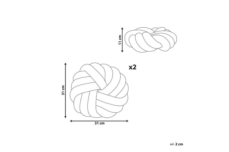 Pynteputer Akola sett med 2 Grå - Grå - Tekstiler - Pute & pledd - Pynteputer