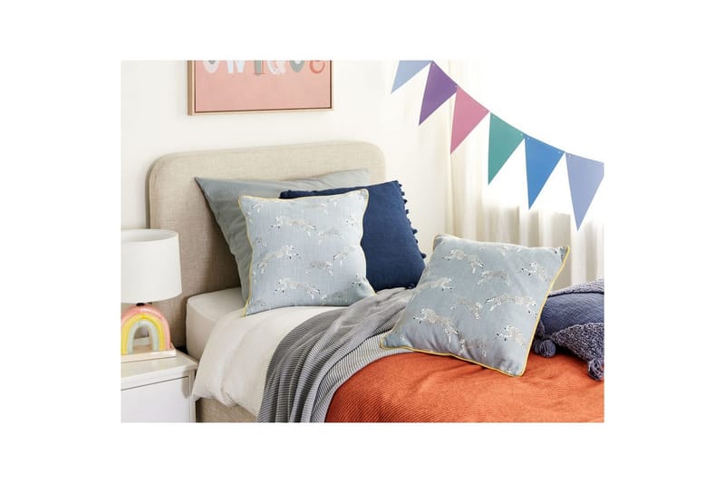 Pynteputer Arales sett med 2 Grå/hvit/svart/gul, Firkantet - Grå/hvit/svart/gul, Firkantet - Tekstiler - Pute & pledd - Hagepute