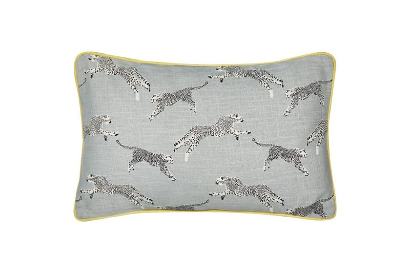 Pynteputer Arales sett med 2 Grå/hvit/svart/gul, Rektangulær - Grå/hvit/svart/gul, Rektangulær - Tekstiler - Pute & pledd - Hagepute