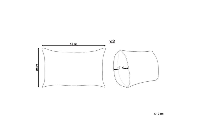 Pynteputer Arales sett med 2 Gul/Hvit/Svart, Rektangulær - Gul/Hvit/Svart, Rektangulær - Tekstiler - Pute & pledd - Hagepute