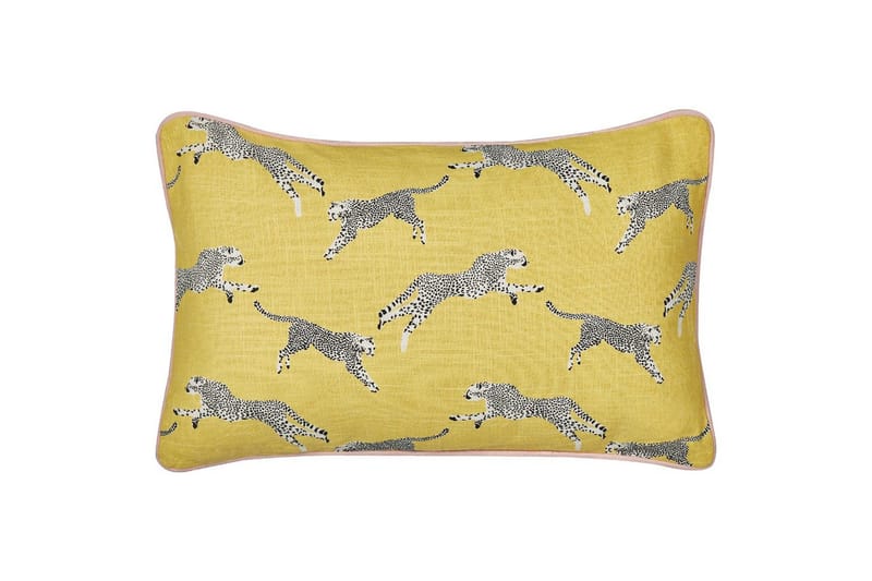 Pynteputer Arales sett med 2 Gul/Hvit/Svart, Rektangulær - Gul/Hvit/Svart, Rektangulær - Tekstiler - Pute & pledd - Hagepute