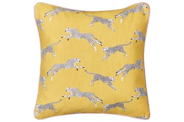 Pynteputer Arales sett med 2 Gul/hvit/svart/rosa, Firkantet - Gul/hvit/svart/rosa, Firkantet - Tekstiler - Pute & pledd - Hagepute