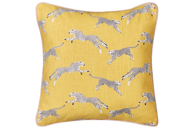 Pynteputer Arales sett med 2 Gul/hvit/svart/rosa, Firkantet - Gul/hvit/svart/rosa, Firkantet - Tekstiler - Pute & pledd - Hagepute