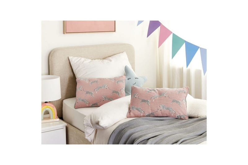 Pynteputer Arales sett med 2 Rosa/hvit/svart/grå, Rektangulær - Rosa/hvit/svart/grå, Rektangulær - Tekstiler - Pute & pledd - Hagepute