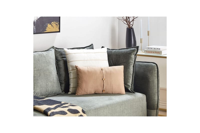 Pynteputer Banori sett med 2 Beige - Beige - Hagemøbler - Puter - Sofaputer & benkeputer