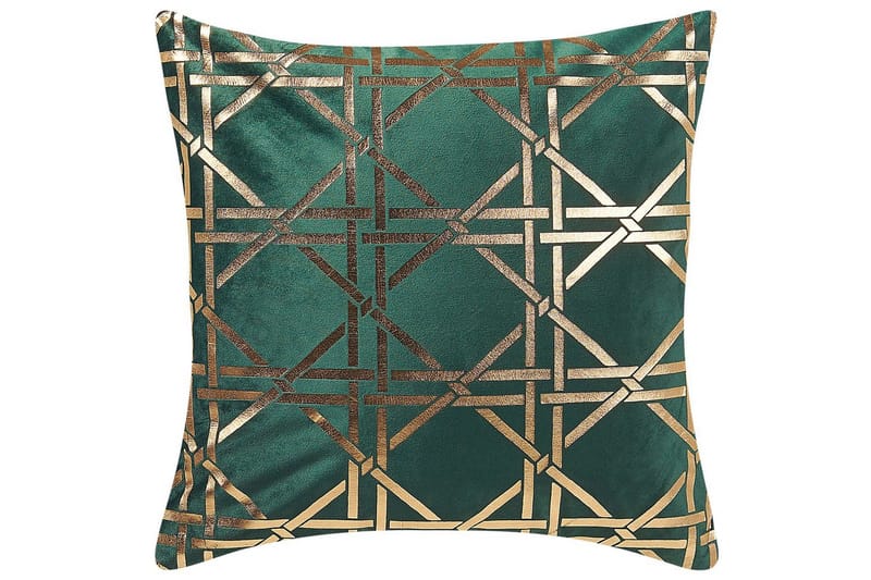 Pynteputer Cassia sett à 2 Grønn/gull - Grønn/gull - Tekstiler - Pute & pledd - Pynteputer