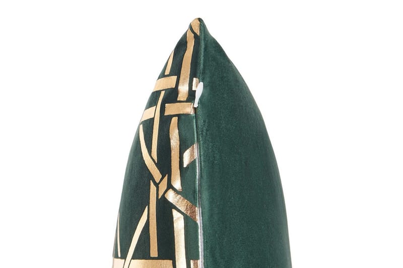 Pynteputer Cassia sett à 2 Grønn/gull - Grønn/gull - Tekstiler - Pute & pledd - Pynteputer