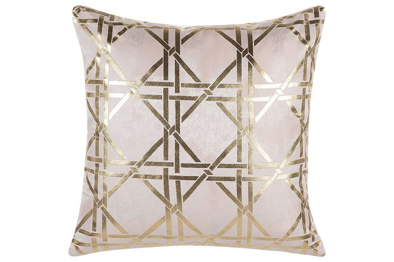 Pynteputer Cassia sett à 2 Rosa/gull - Rosa/gull - Tekstiler - Pute & pledd - Pynteputer