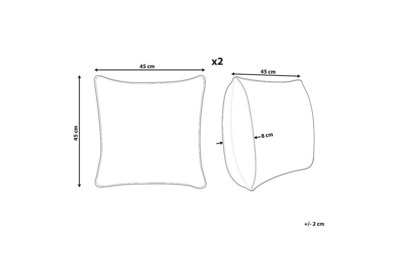 Pynteputer Cyanotis-sett à 2 Hvit/Blå - Hvit/Blå - Tekstiler - Pute & pledd - Hagepute