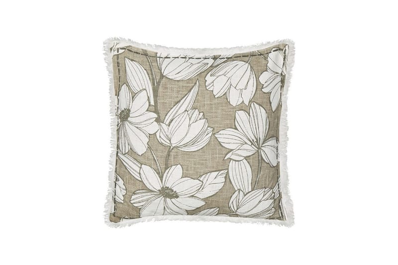 Pynteputer Cyanotis-sett à 2 Hvit/Grønn - Hvit/Grønn - Tekstiler - Pute & pledd - Hagepute