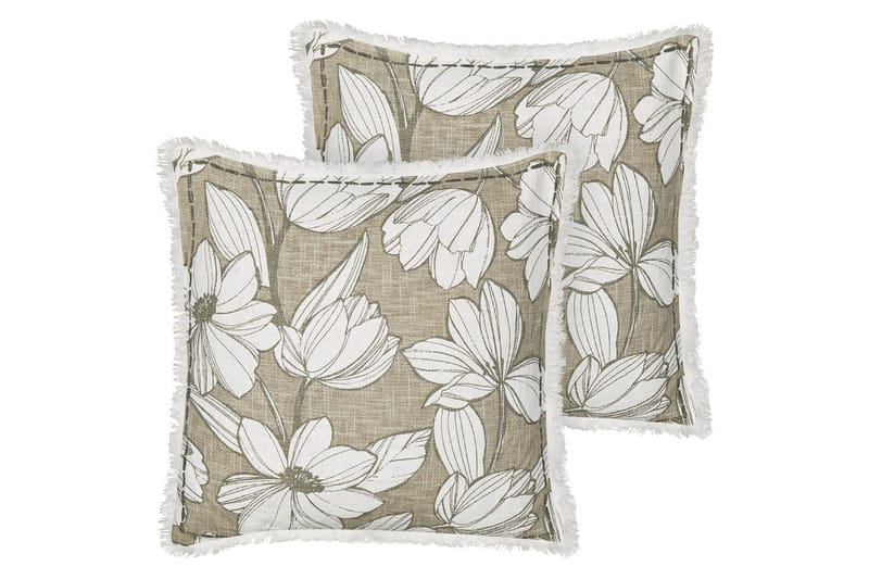 Pynteputer Cyanotis-sett à 2 Hvit/Grønn, Hvit/Grønn