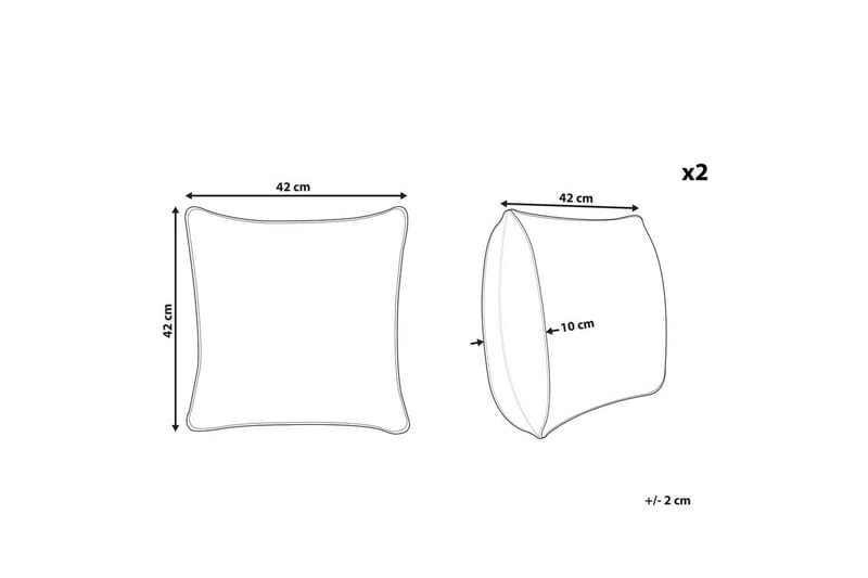 Pynteputer Hakone sett med 2 Beige, Firkantet - Beige, Firkantet - Tekstiler - Pute & pledd - Hagepute