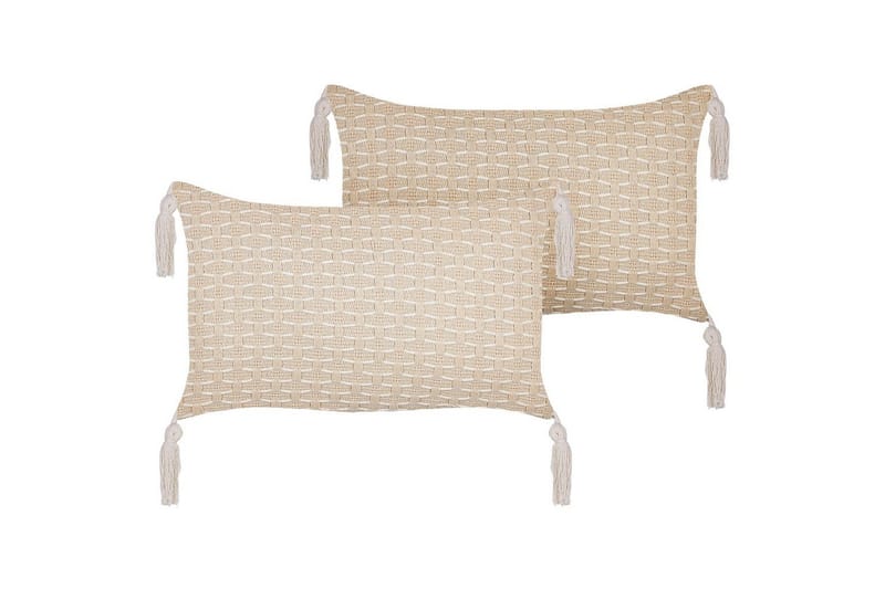 Pynteputer Hakone sett med 2 Beige, Rektangulær - Beige, Rektangulær - Tekstiler - Pute & pledd - Hagepute
