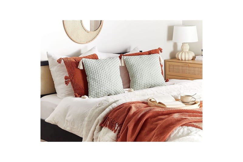 Pynteputer Hakone sett med 2 Grønn/beige, Firkantet - Grønn/beige, Firkantet - Tekstiler - Pute & pledd - Hagepute