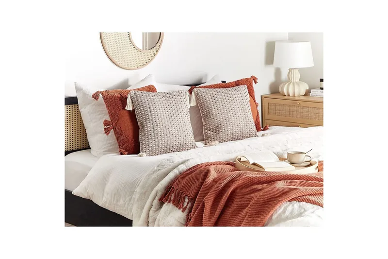 Pynteputer Hakone sett med 2 Taupe, Firkantet - Taupe, Firkantet - Tekstiler - Pute & pledd - Hagepute