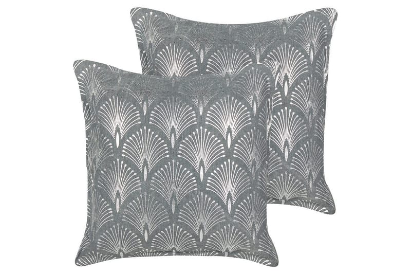 Pynteputer Hoya sett à 2 Grå/Sølv - Grå/Sølv - Tekstiler - Pute & pledd - Hagepute