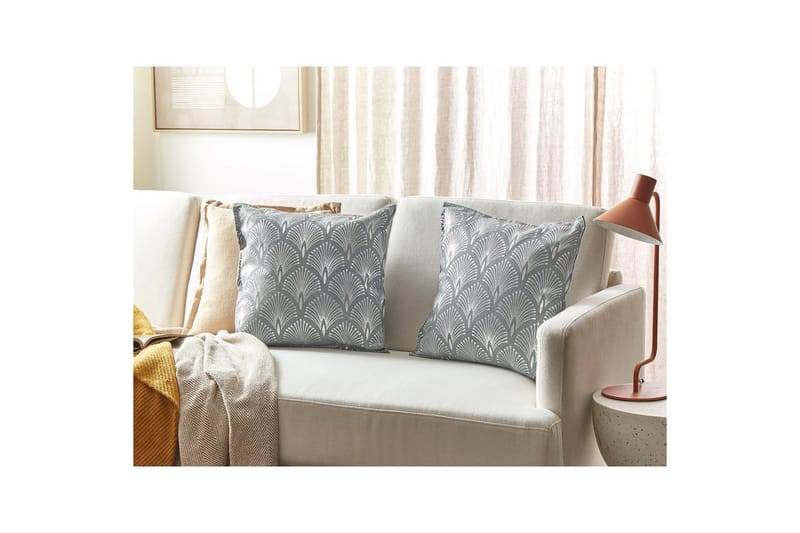 Pynteputer Hoya sett à 2 Grå/Sølv - Grå/Sølv - Tekstiler - Pute & pledd - Hagepute