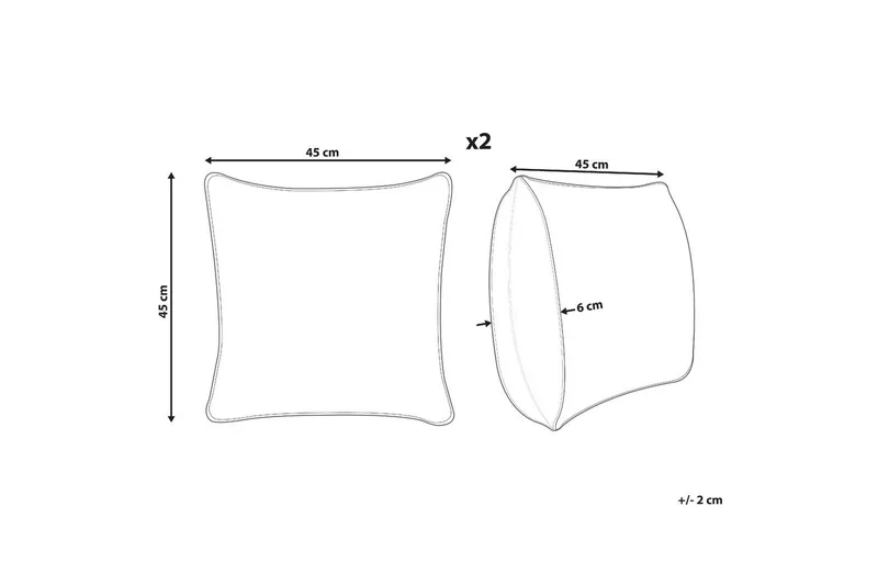Pynteputer Hoya sett à 2 Oransje/gull - Oransje/gull - Tekstiler - Pute & pledd - Hagepute