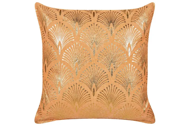 Pynteputer Hoya sett à 2 Oransje/gull - Oransje/gull - Tekstiler - Pute & pledd - Hagepute