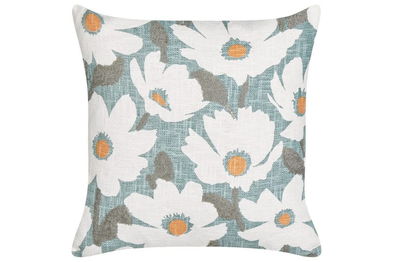 Pynteputer Jatropha sett à 2 Blå/hvit/grønn/oransje - Blå/hvit/grønn/oransje - Tekstiler - Pute & pledd - Hagepute