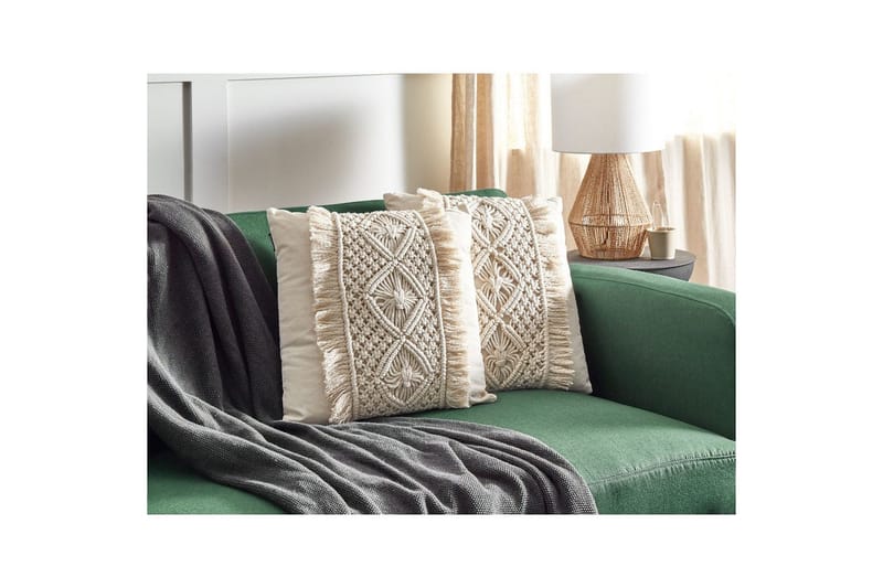 Pynteputer Kalam sett med 2 Beige - Beige - Tekstiler - Pute & pledd - Hagepute