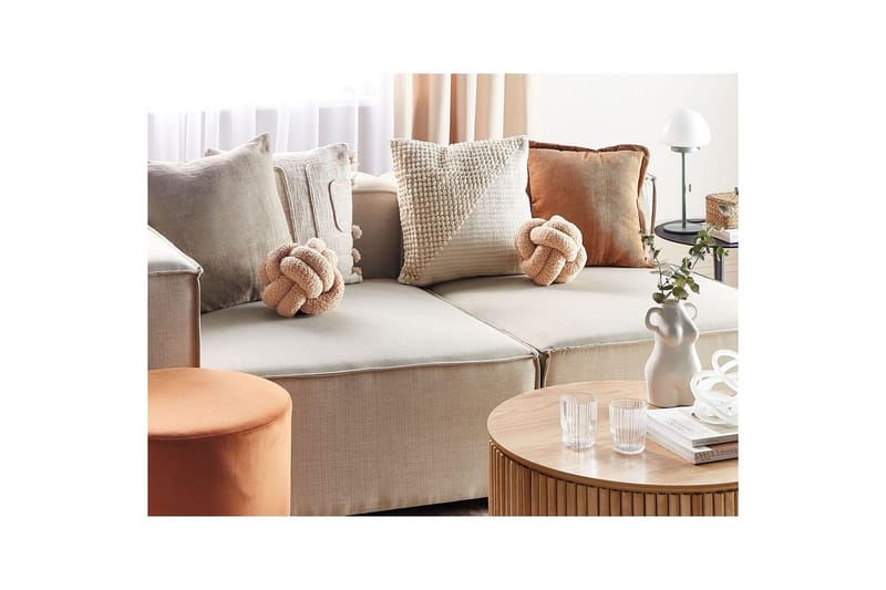Pynteputer Malni Beige, 19x19x19 cm - Beige, 19x19x19 cm - Tekstiler - Pute & pledd - Hagepute