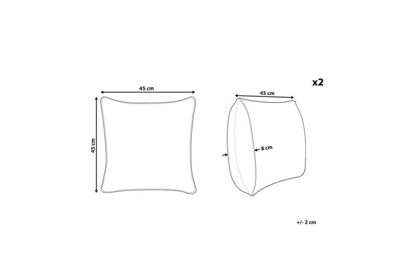 Pynteputer Marshmallow sett av 2 Rød/Grønn - Rød/Grønn - Tekstiler - Pute & pledd - Hagepute