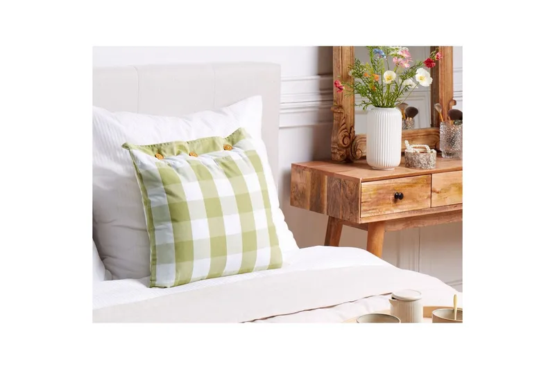 Pynteputer Tamnine Grønn/hvit, Firkantet - Grønn/hvit, Firkantet - Tekstiler - Pute & pledd - Pynteputer