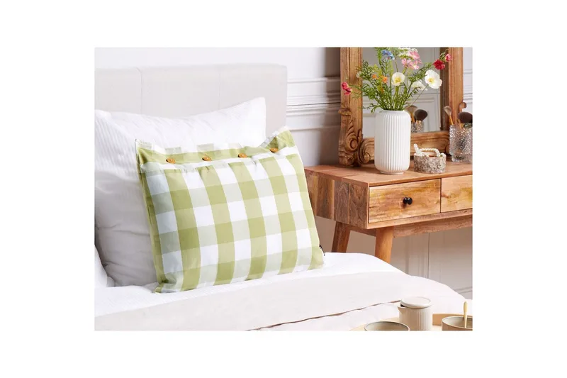 Pynteputer Tamnine Grønn/hvit, Rektangulær - Grønn/hvit, Rektangulær - Tekstiler - Pute & pledd - Hagepute