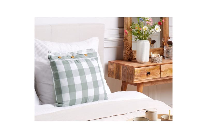 Pynteputer Tamnine Mintgrønn/Hvit, Firkantet - Mintgrønn/Hvit, Firkantet - Tekstiler - Pute & pledd - Pynteputer