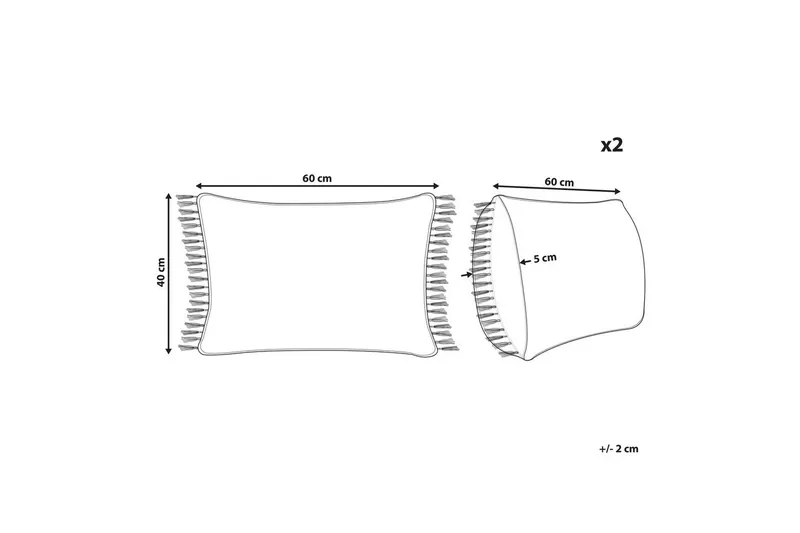 Pynteputer Tansy sett på 2 Oransje - Oransje - Tekstiler - Pute & pledd - Hagepute