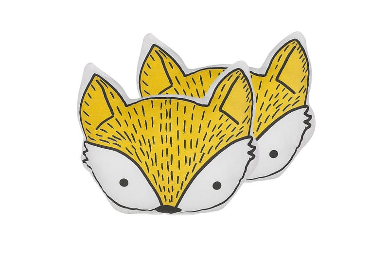 Pynteputer Vadodara sett à 2 Gul/Hvit/Svart - Gul/Hvit/Svart - Tekstiler - Barnetekstiler - Sengetøy til barn - Barneputer