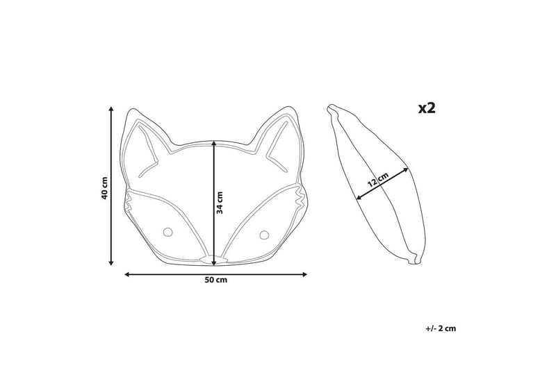 Pynteputer Vadodara sett à 2 Gul/Hvit/Svart - Gul/Hvit/Svart - Tekstiler - Barnetekstiler - Sengetøy til barn - Barneputer