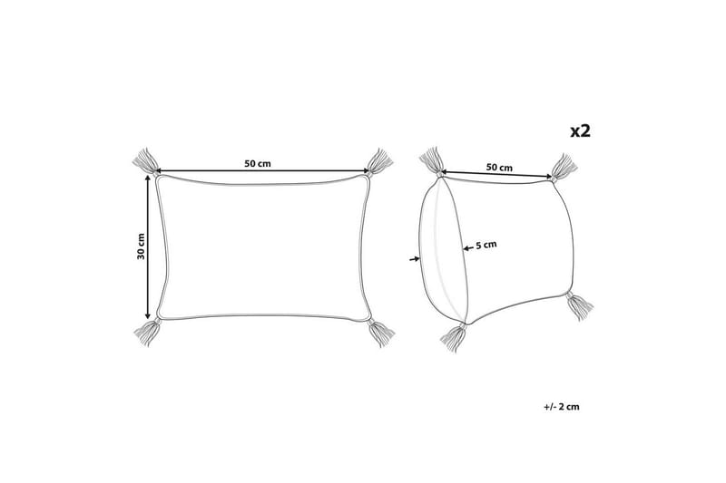 Pynteputer Valvaria sett à 2 Rød - Rød - Tekstiler - Pute & pledd - Pynteputer