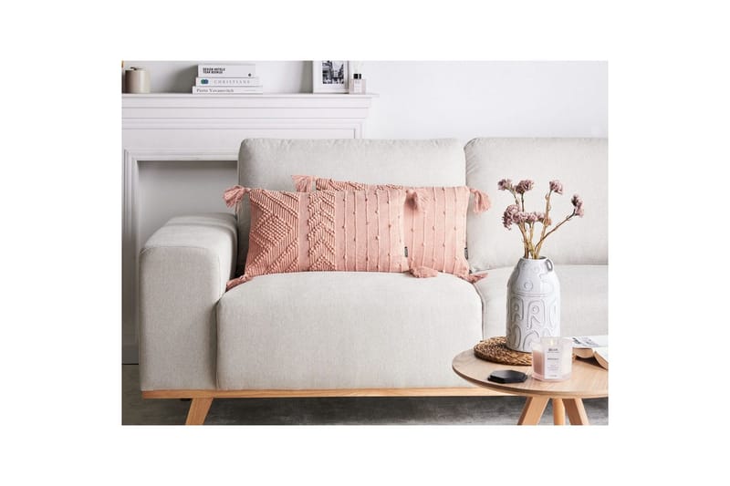 Pynteputer Valvaria sett à 2 Rosa - Rosa - Tekstiler - Pute & pledd - Pynteputer