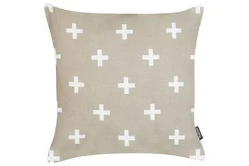 Pynteputer Velleia sett av 2 Beige/hvit - Beige/hvit - Tekstiler - Pute & pledd - Pynteputer