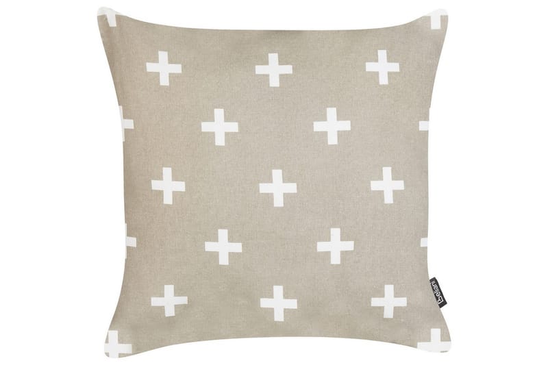 Pynteputer Velleia sett av 2 Beige/hvit - Beige/hvit - Hagemøbler - Puter - Øvrige puter