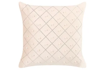 Pynteputer Yarrow sett med 2 Beige/Sølv - Beige/Sølv - Tekstiler - Pute & pledd - Hagepute