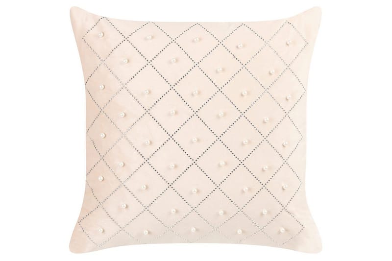 Pynteputer Yarrow sett med 2 Beige/Sølv - Beige/Sølv - Tekstiler - Pute & pledd - Hagepute