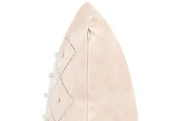 Pynteputer Yarrow sett med 2 Beige/Sølv - Beige/Sølv - Tekstiler - Pute & pledd - Hagepute