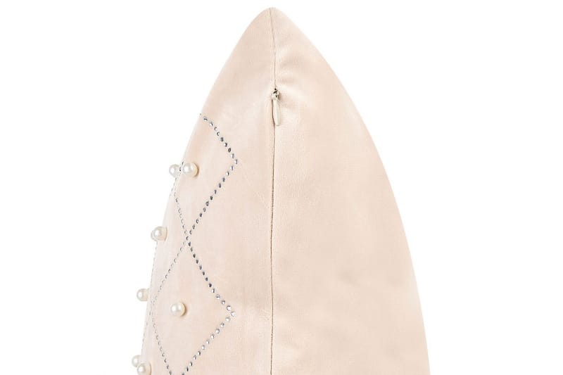 Pynteputer Yarrow sett med 2 Beige/Sølv - Beige/Sølv - Tekstiler - Pute & pledd - Hagepute